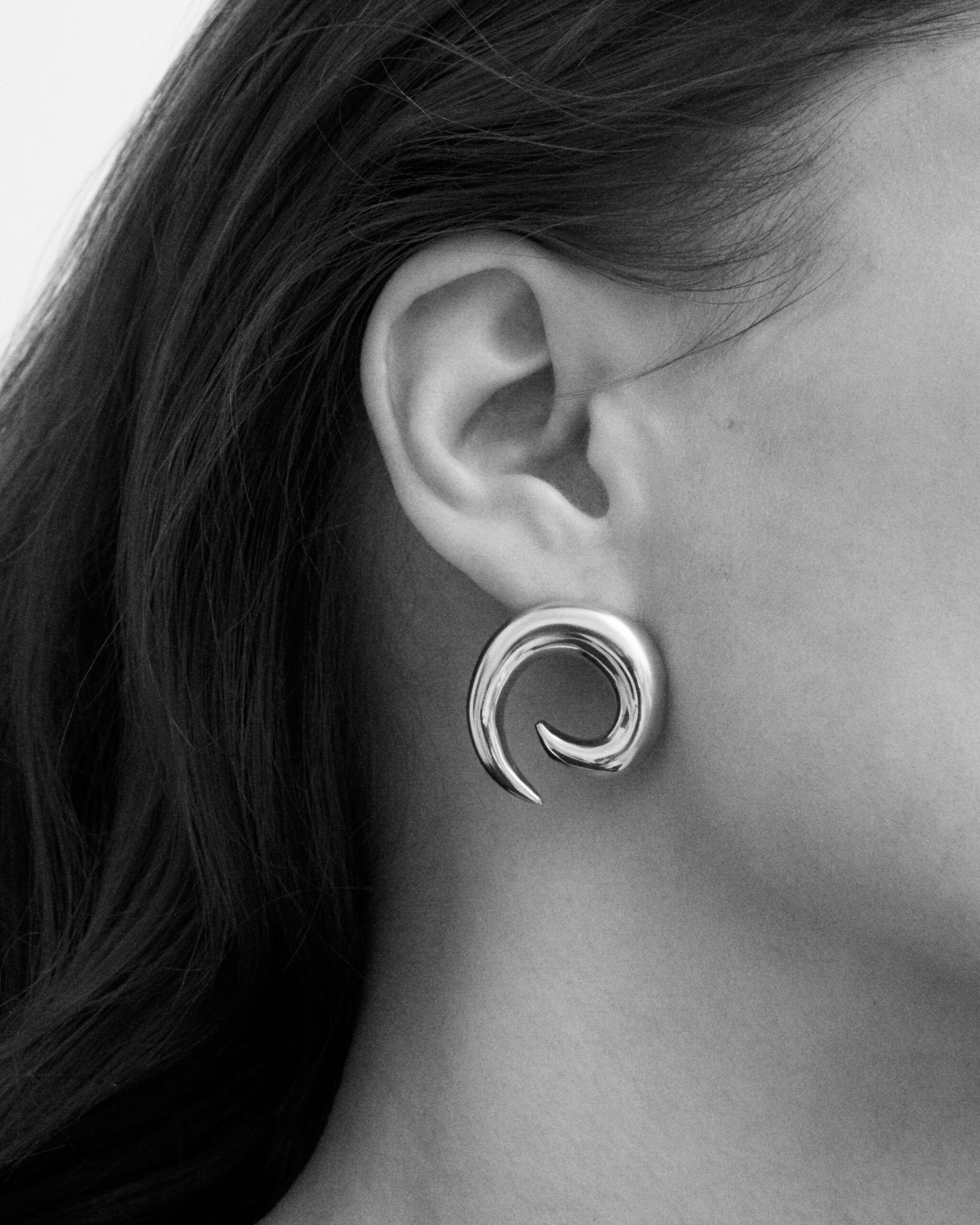 silver earrings