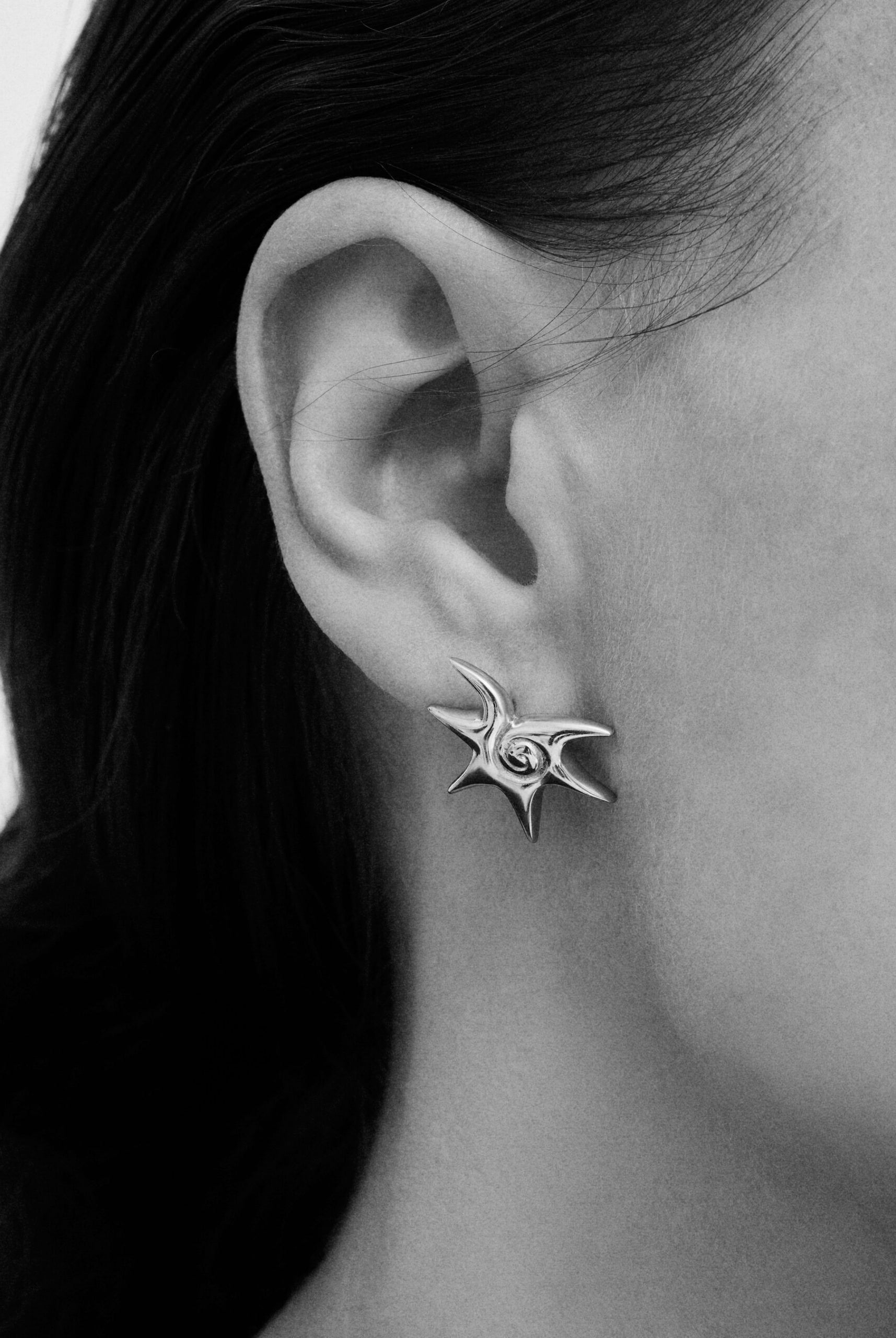 silver earrings