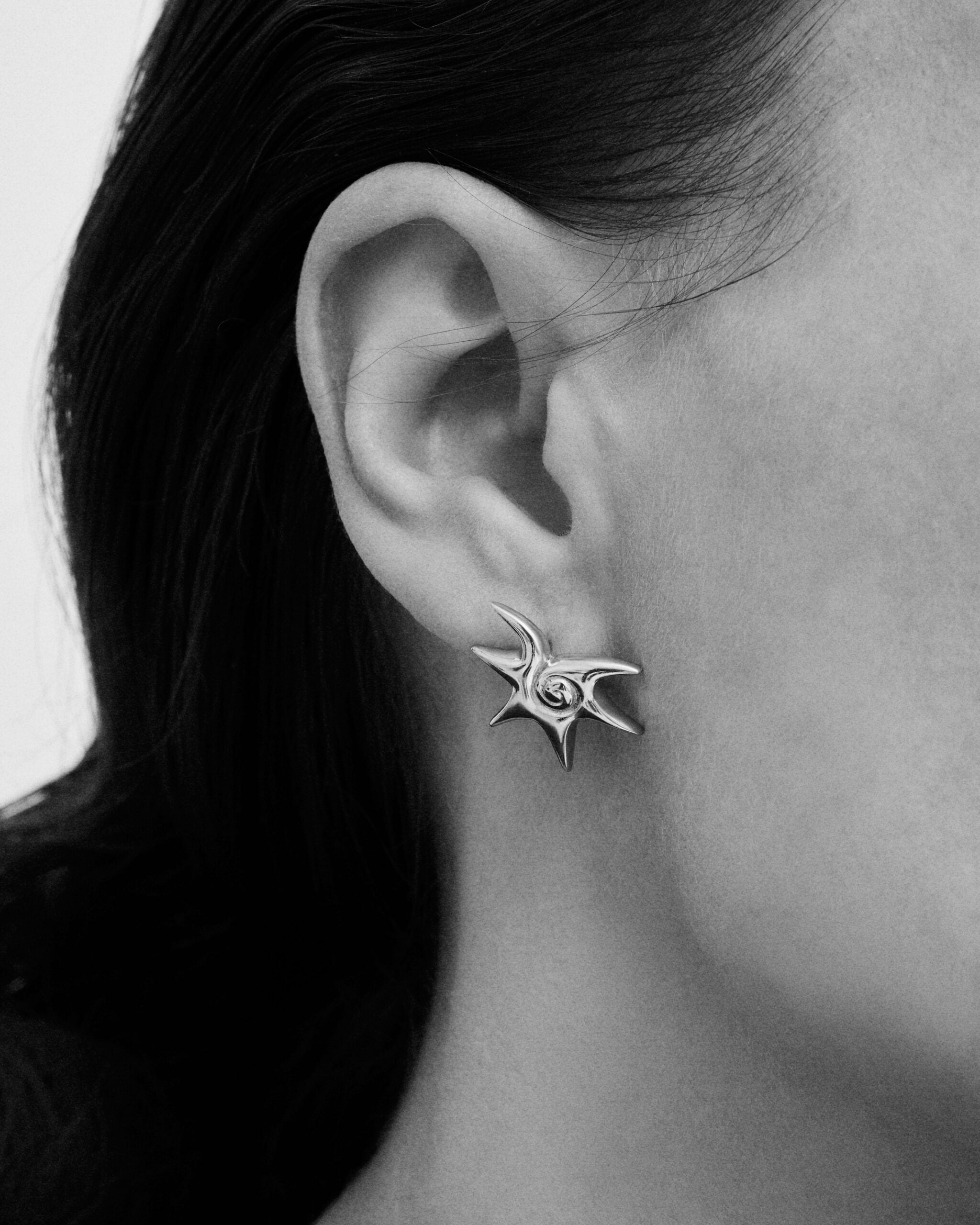 silver earrings