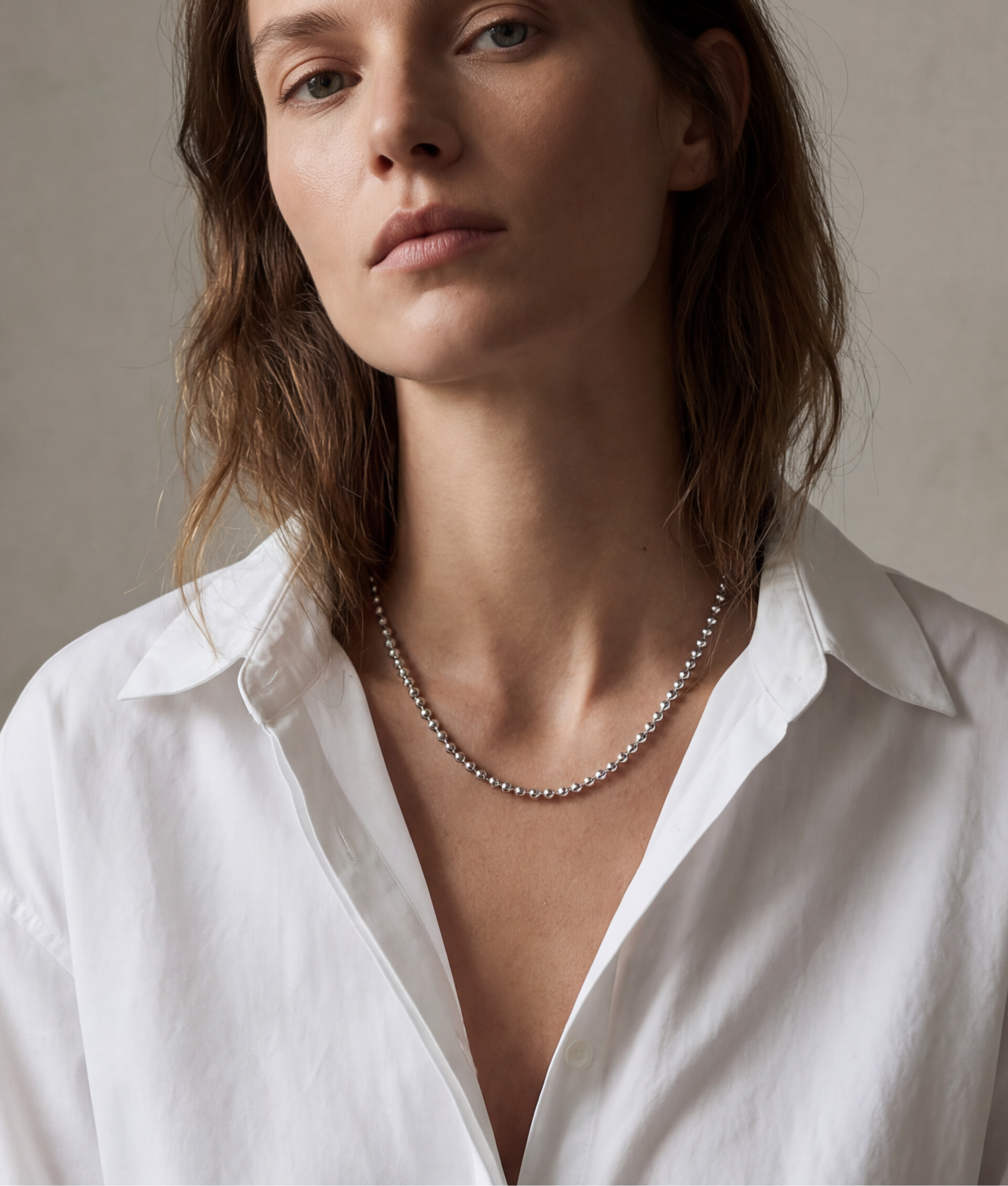 silver necklace