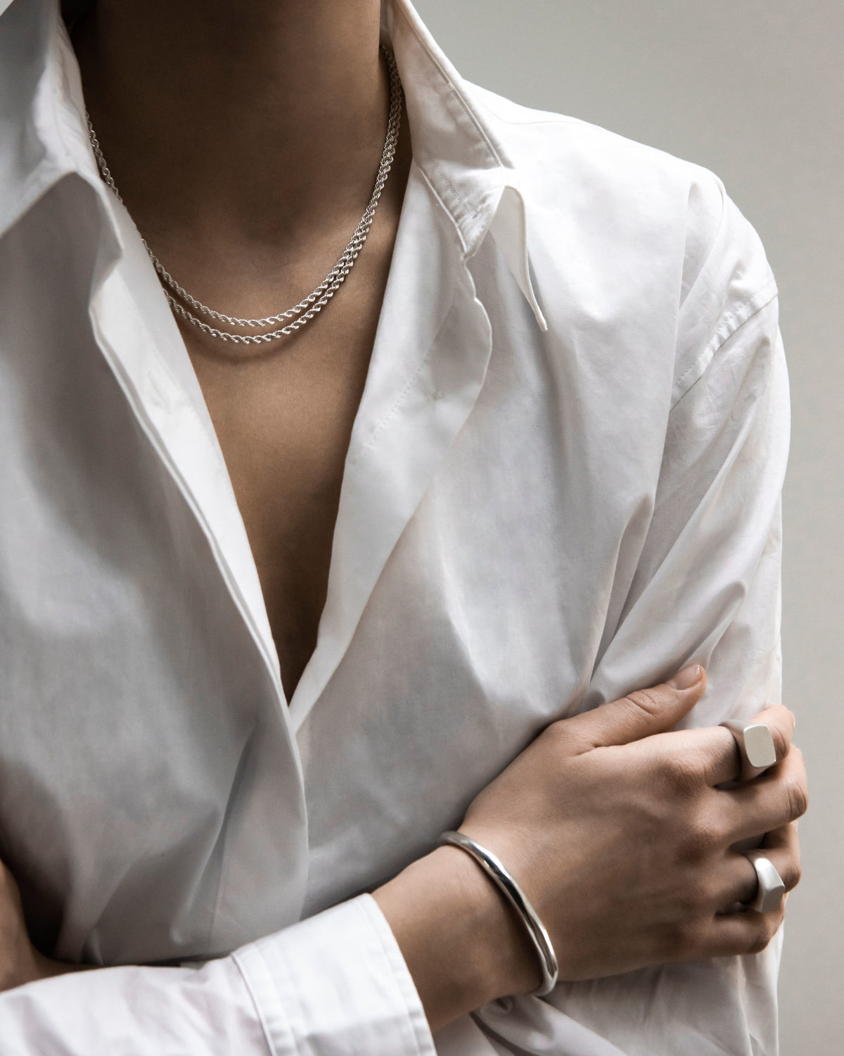 silver necklace