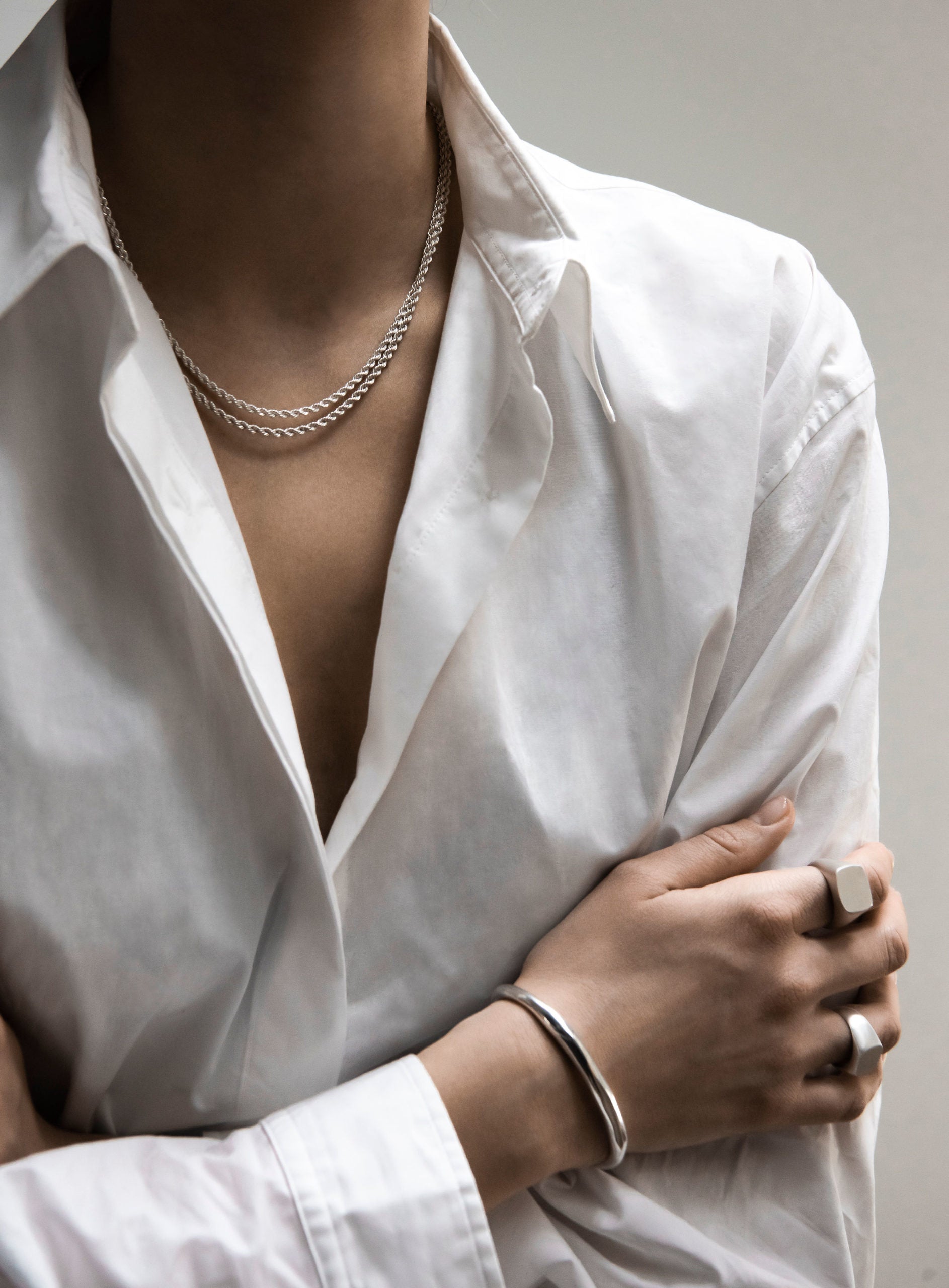 silver necklace
