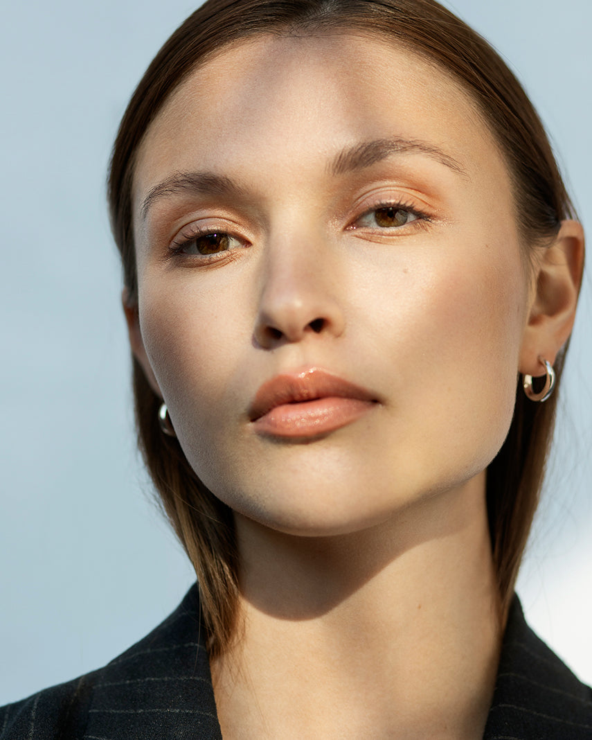 silver earrings