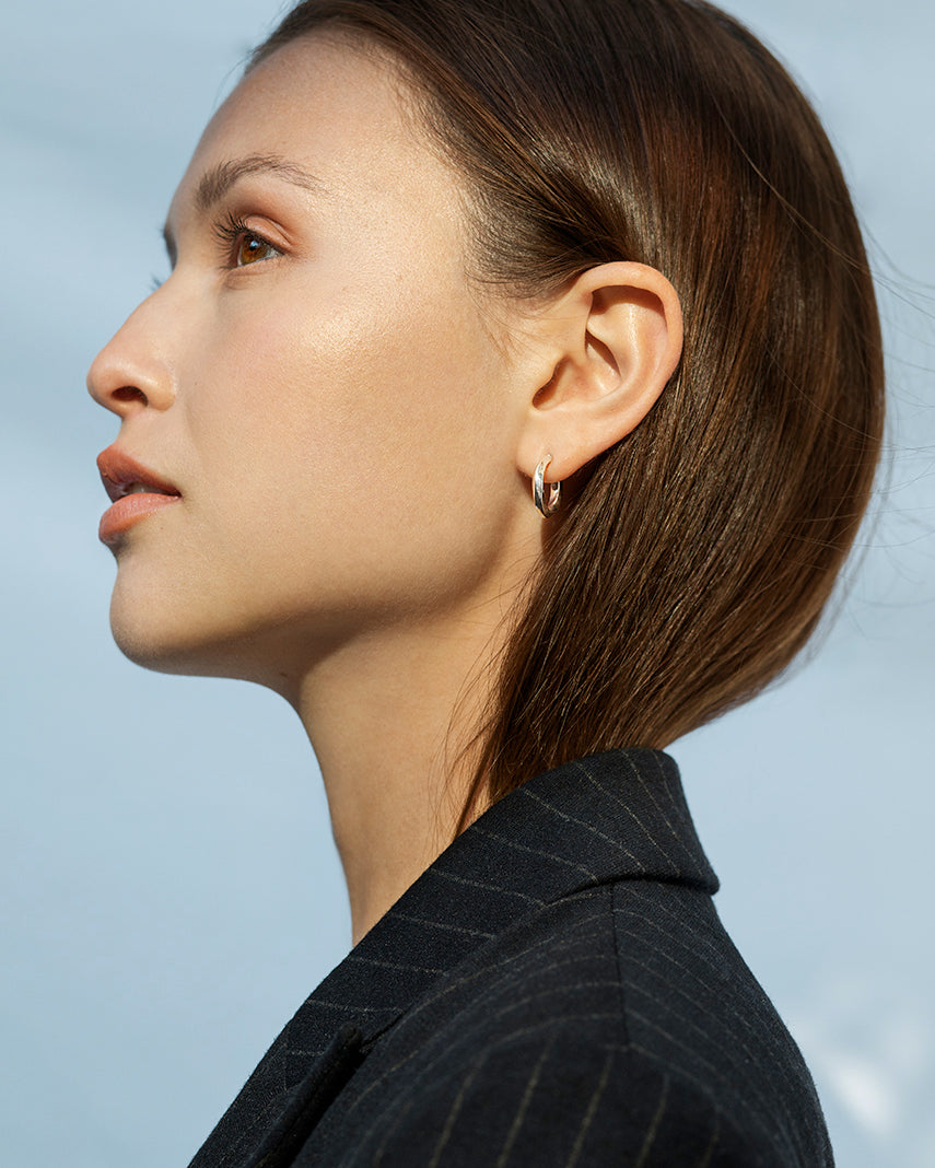 silver earrings