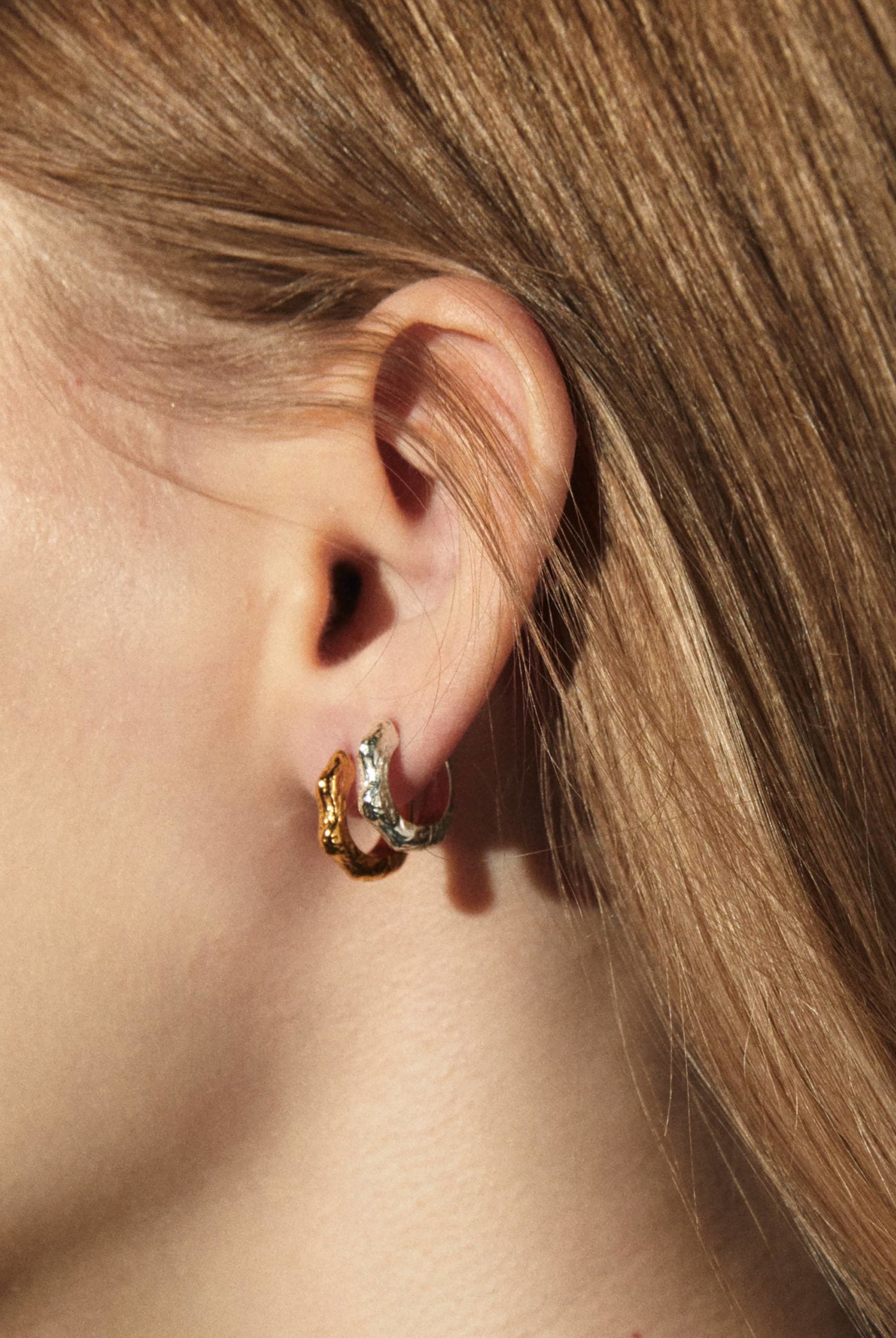 silver earrings