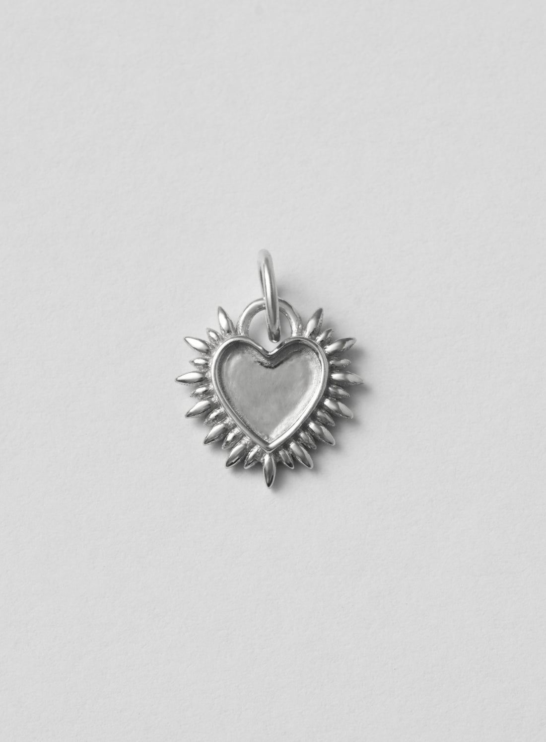 Mini Spiky Heart Silver