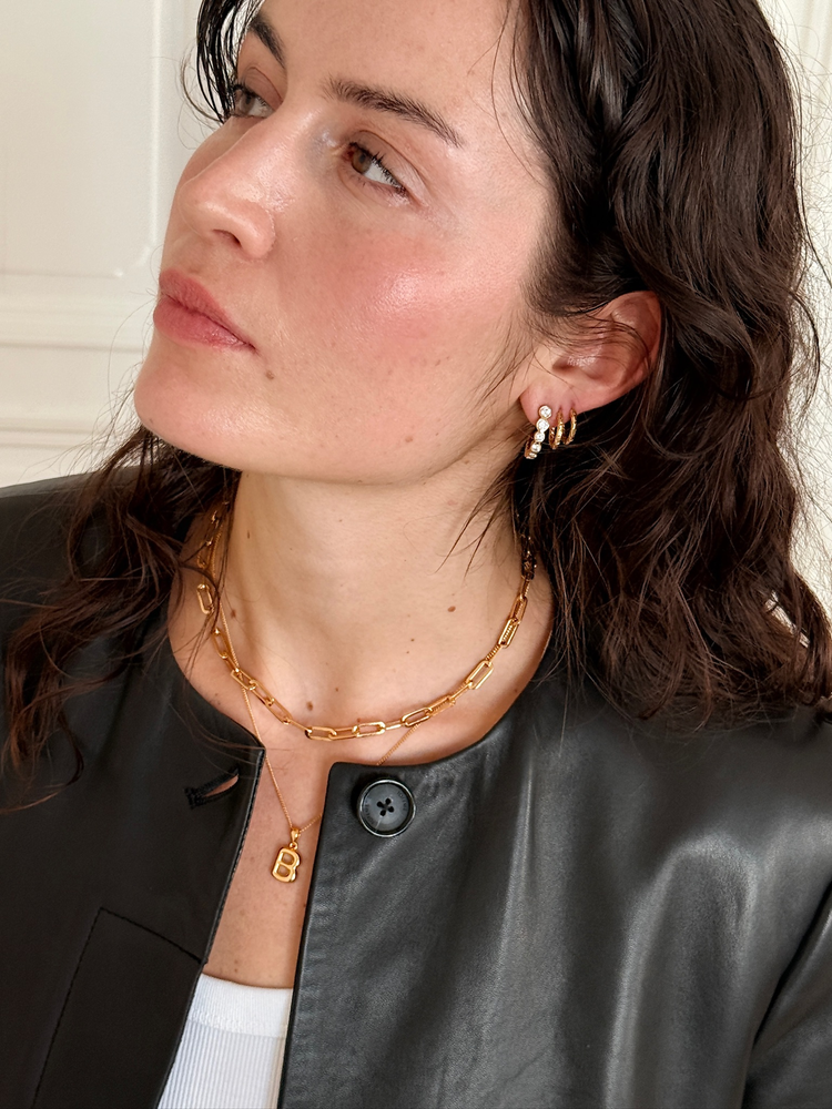 Row Earrings Gold