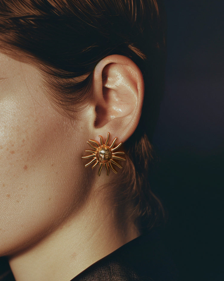 gold earrings