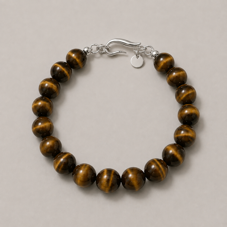 Bead Bracelet Tiger Silver