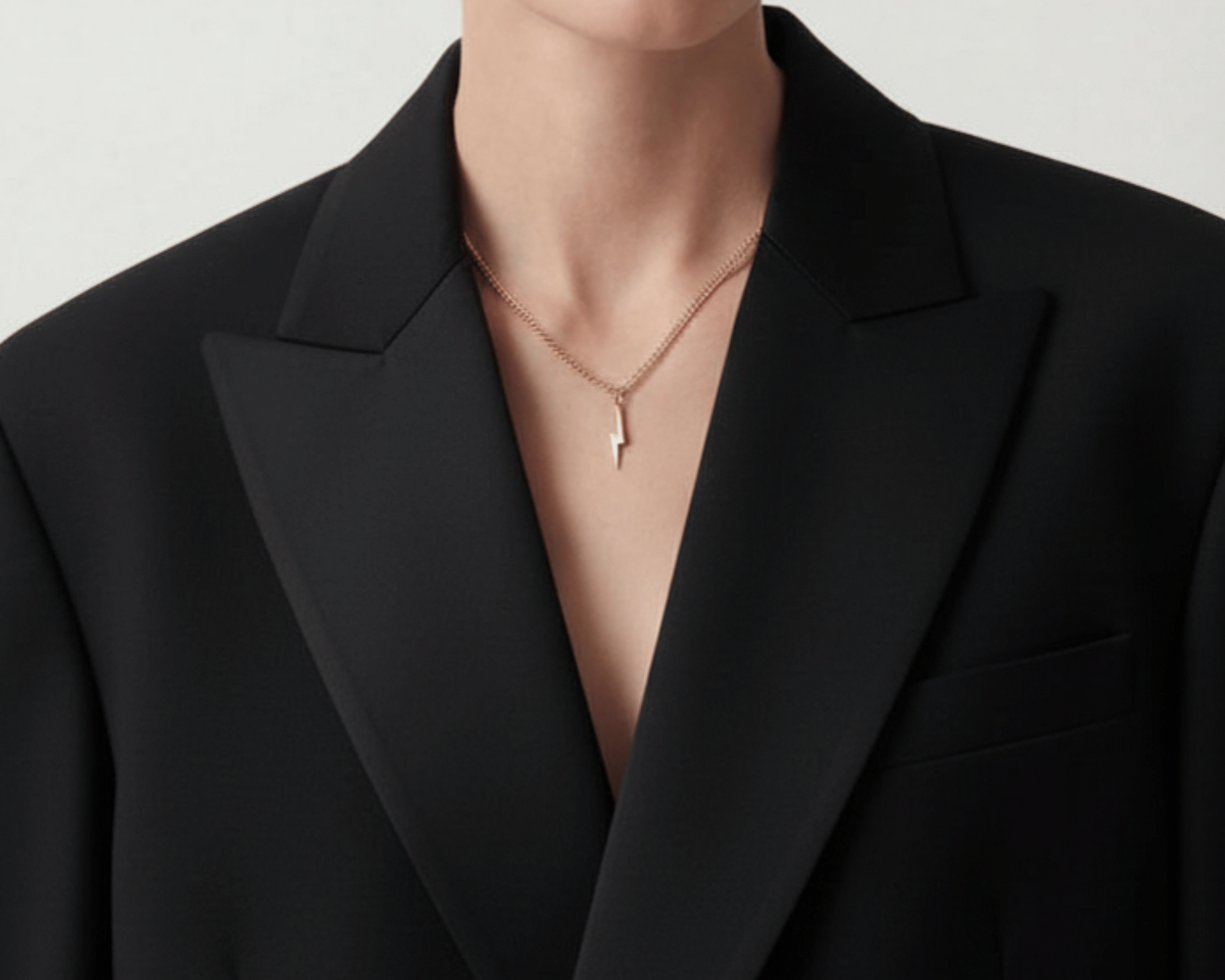 Lightning Necklace Gold
