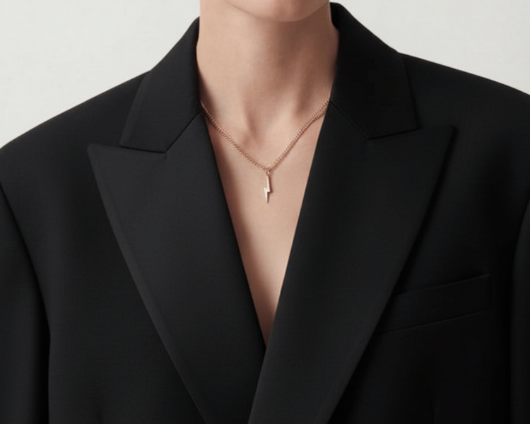 Lightning Necklace Gold