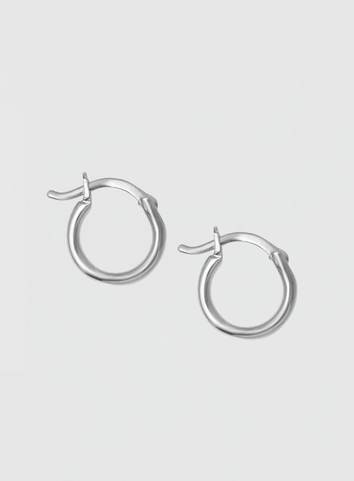 Wire hoop shiny silver 10 mm