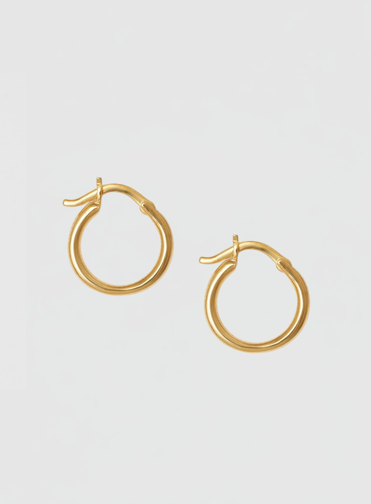 Wire Hoops Shiny Gold