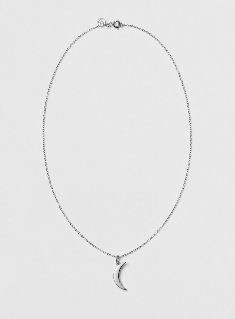 Lunar Thin Necklace Silver