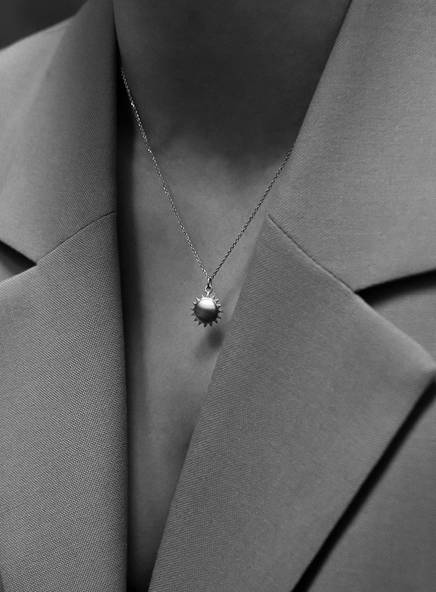 Mini Sun Necklace Silver