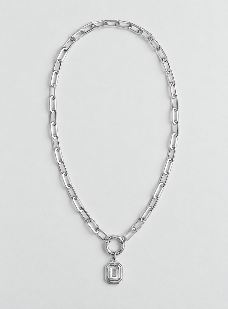 Octagon Collect Necklace Silver