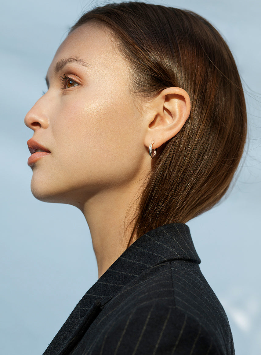 silver earrings