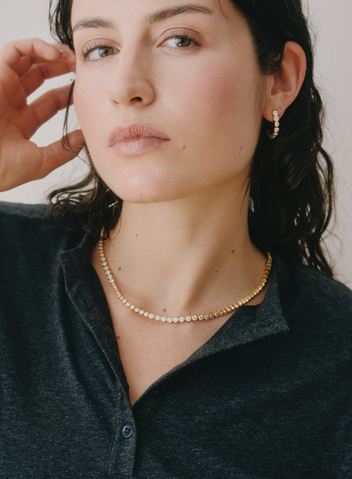 Row Earrings Gold