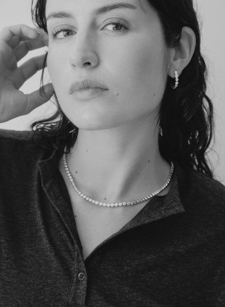 Row Necklace Silver
