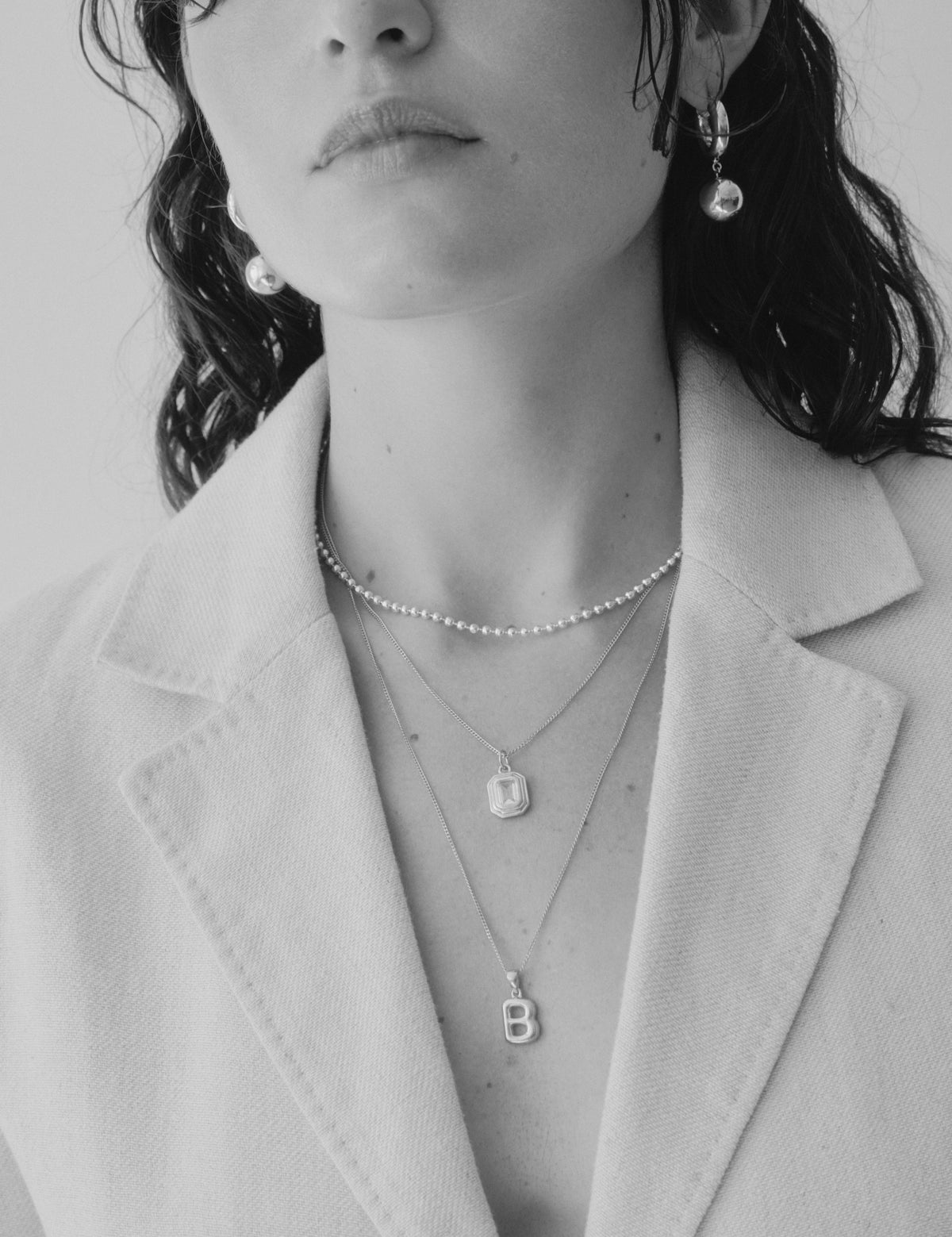 Sphere Hoops Silver