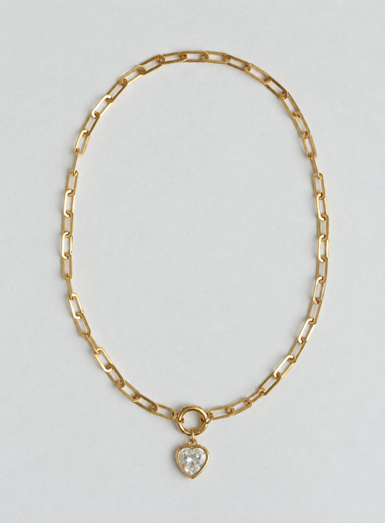 Stone Heart Collect Necklace Gold